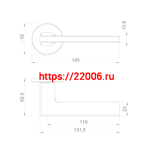 Ручка Punto (Пунто) раздельная R.EST.R52.SELECT SN-3 матовый никель фото 2 Ручка Punto (Пунто) раздельная R.EST.R52.SELECT SN-3 матовый никель фото 2