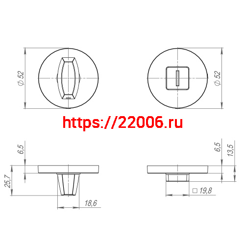Ручка Fuaro (Фуаро) поворотная BK6.R.SLR52 (BK6 SLR) SSC-16 сатинированный хром фото 3 Ручка Fuaro (Фуаро) поворотная BK6.R.SLR52 (BK6 SLR) SSC-16 сатинированный хром фото 3