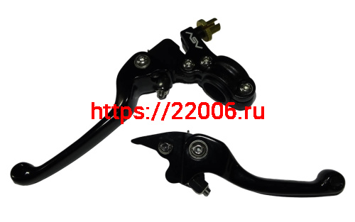 Рычаг тормоза и сцепления алюминиевый (складной) черный (ПАРА) Рычаг тормоза и сцепления алюминиевый (складной) черный (ПАРА)