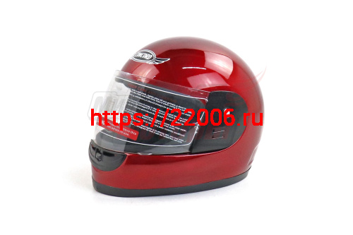Шлем CONCORD WF01 красный глянцевый ОДНОЦВЕТНЫЙ "S,M,L,XL,XXL" (интеграл)