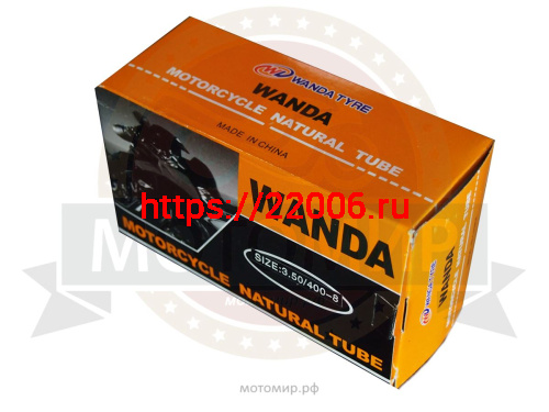 Камера 8" 3.50/4.00-8, скутер, бутил (фирм.качество), картон.короб, вентиль ТR87, WANDA Камера 8" 3.50/4.00-8, скутер, бутил (фирм.качество), картон.короб, вентиль ТR87, WANDA