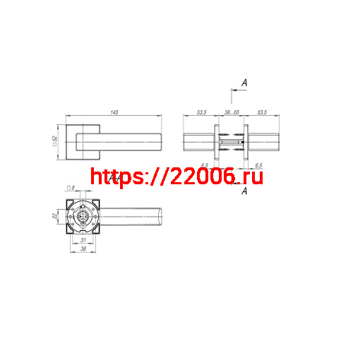 Ручка Fuaro (Фуаро) раздельная K.SL52.REDLINE (RED LINE SL) SSC-16 сатинированный хром фото 3