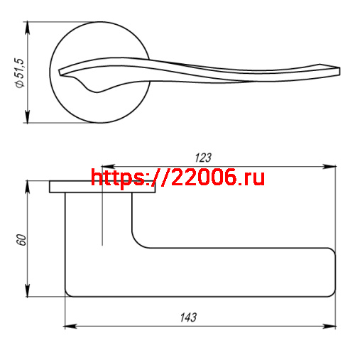 Ручка Armadillo (Армадилло) раздельная AQUA URS/HD BL-26 Черный фото 3