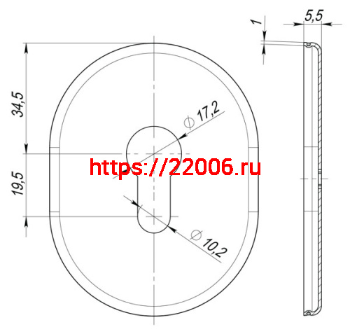 Накладка Fuaro (Фуаро) на цилиндр ESC.C.SF/OV.473 (ESC 473) SN мат.никель фото 3