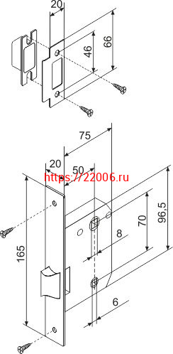 Защелка Fuaro (Фуаро) врезная METF72-50 (F72-50) SG мат.золото фото 3 Защелка Fuaro (Фуаро) врезная METF72-50 (F72-50) SG мат.золото фото 3