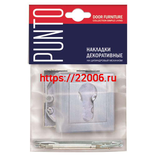 Накладка Punto (Пунто) под цилиндр ET.K.QL52 (ET QL) SSC-16 сатинированный хром фото 2 Накладка Punto (Пунто) под цилиндр ET.K.QL52 (ET QL) SSC-16 сатинированный хром фото 2