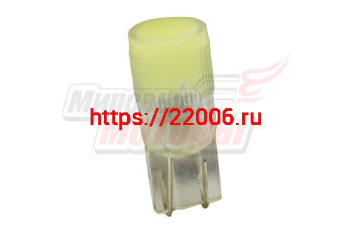 Лампа 12 В T10 COB-1W White прозрачный светодиод