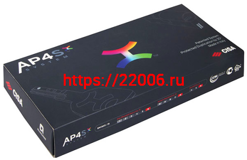 Цилиндровый механизм Cisa (Чиза) под вертушку (дл. шток) AP4S 0P3S7-07.12 (60 мм/25+10+25), НИКЕЛЬ фото 2