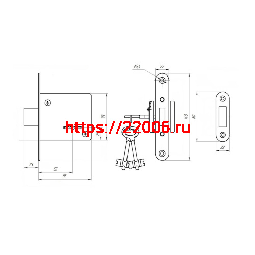 Замок Absolyute (Абсолют) врезной сувальдный ЗВ8-4А, 3 кл. фото 2 Замок Absolyute (Абсолют) врезной сувальдный ЗВ8-4А, 3 кл. фото 2