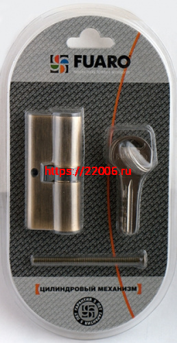 Цилиндровый Fuaro (Фуаро) механизм R600/80 mm-BL (35+10+35) PB латунь 5 кл. БЛИСТЕР фото 3