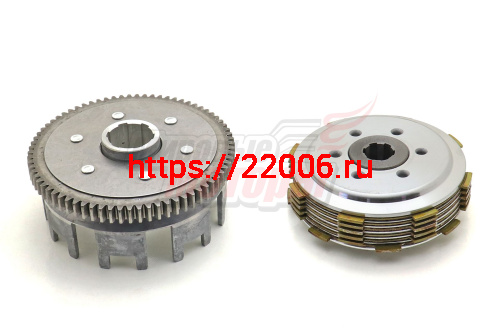 Сцепление в сборе 163FML(200CC)(6 дисков сцепления феррит+5 металл, лепестки барабана ступенчатые, с 6-ю болтами) Сцепление в сборе 163FML(200CC)(6 дисков сцепления феррит+5 металл, лепестки барабана ступенчатые, с 6-ю болтами)