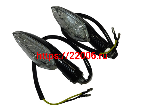 Боковой фонарь (LED) Мини 003 металл  Карбон (ромбик, средний размер)