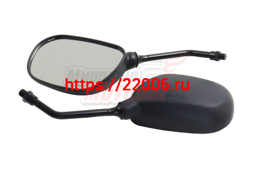 Зеркала (026) пласт. (бобовидные, черные) d=10 (в уп. 50 пар)