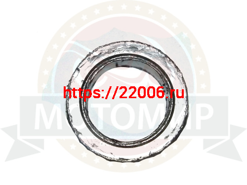 Прокладка глушителя (кольцо) D52мм d30мм (колено/глушитель) трицикл графит фото 2