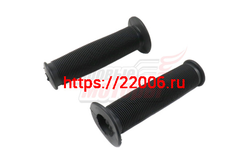 Ручки руля Вело 100мм (пара) чёрные С УПОРОМ Ручки руля Вело 100мм (пара) чёрные С УПОРОМ