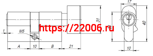 Цилиндровый Ajax (Аякс) механизм (AX102/70) AX1002Knob70 (35+10+25) CP хром с вертушкой фото 3 Цилиндровый Ajax (Аякс) механизм (AX102/70) AX1002Knob70 (35+10+25) CP хром с вертушкой фото 3