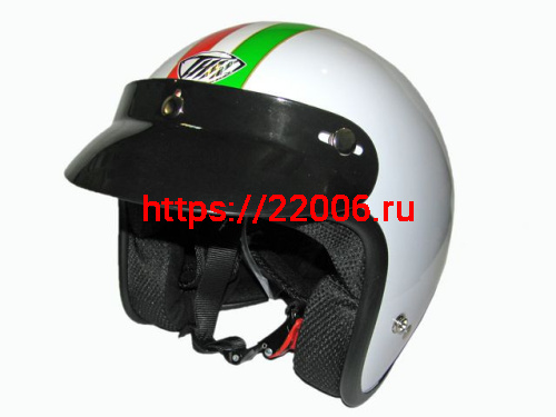 Мотошлем THH T-380 №8 white/green (M) Мотошлем THH T-380 №8 white/green (M)