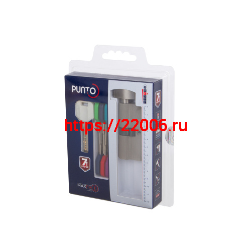 Цилиндровый Punto (Пунто) механизм MaxPro7002Knob100mm(40+10+50) SN никель 7key с вертушкой фото 2