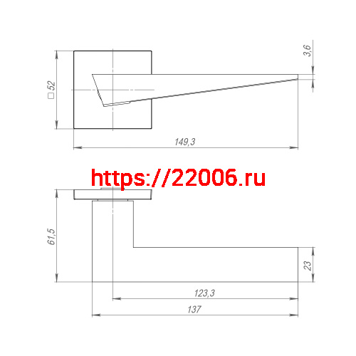 Ручка Ajax (Аякс) раздельная K.JS51.TRIO BL-24 черный фото 2 Ручка Ajax (Аякс) раздельная K.JS51.TRIO BL-24 черный фото 2