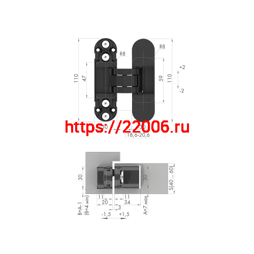 Петля Armadillo (Армадилло) скрытой установки U3D2000.TG FSG флор. золото фото 2 Петля Armadillo (Армадилло) скрытой установки U3D2000.TG FSG флор. золото фото 2