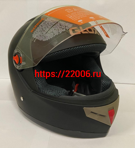 Мотошлем закрытый GLOX-999 (M) черный матовый Мотошлем закрытый GLOX-999 (M) черный матовый