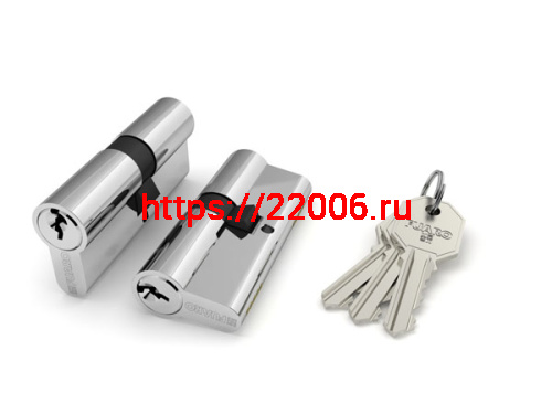 Цилиндровый Fuaro (Фуаро) механизм 100 CA 80 mm (30+10+40) CP хром 3 кл.