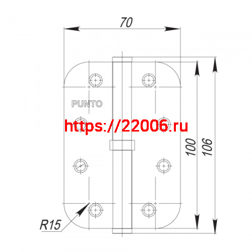 Петля Punto (Пунто) съемная IN4100SR-R14 PN правая (S100113/R14-4R) перл.никель ПОДВЕС фото 2 Петля Punto (Пунто) съемная IN4100SR-R14 PN правая (S100113/R14-4R) перл.никель ПОДВЕС фото 2