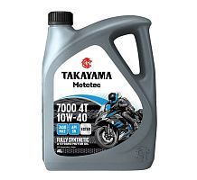 Масло TAKAYAMA MOTOTEK 7000,  4T 10W40 SN MA-2 синтетика, металл. 4 литра  6056124