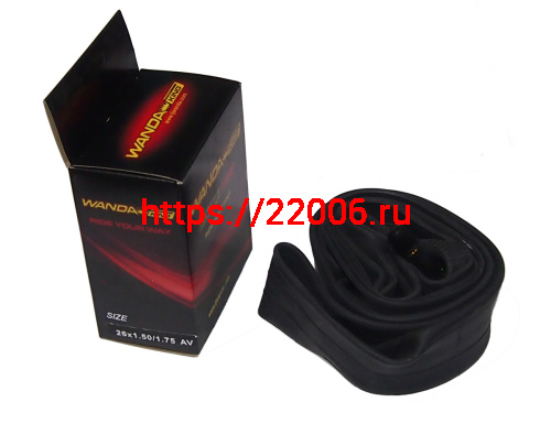 Велокамера 26" х 1.50/1.75 (TAR28BU) бутиловая (фирм. качество), цвет.короб., а/вентиль WANDA