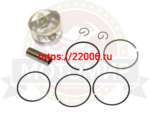 Поршень 54,00 мм 4 такт. YBR125 (кольца, палец d15мм, стопор. кольца) фото 2