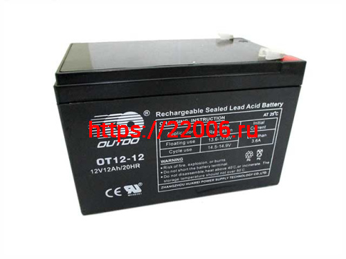 Аккумулятор OUTDO UPS OT12-12 (12v/12hr) MPS-1212 (151*98*96) 10 Аккумулятор OUTDO UPS OT12-12 (12v/12hr) MPS-1212 (151*98*96) 10