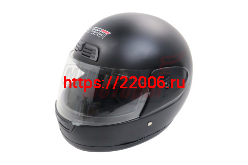 Шлем SAFEBET HF-109 чёрный МАТОВЫЙ одноцветный "S,M,L,XL,XXL" (интеграл)