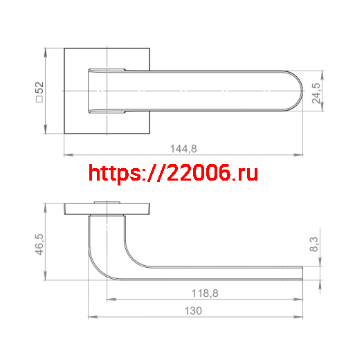 Ручка Ajax (Аякс) раздельная K.JS51.FLEX SN-3 матовый никель фото 2 Ручка Ajax (Аякс) раздельная K.JS51.FLEX SN-3 матовый никель фото 2