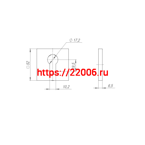 Накладка Ajax (Аякс) под цилиндр ET.K.JS51 (ET JS) CP-8 хром фото 3 Накладка Ajax (Аякс) под цилиндр ET.K.JS51 (ET JS) CP-8 хром фото 3
