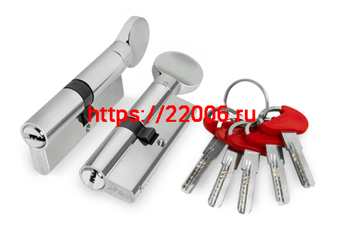 Цилиндровый Fuaro (Фуаро) механизм (D-PRO502/120) D-PRO5002Knob120(55+10+55) CP хром 5Key