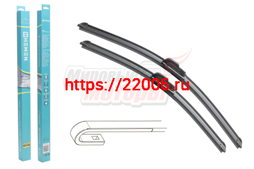 Щётки стеклоочистителя комплект 2шт. HEMEN 450/530 мм (HP5345A)