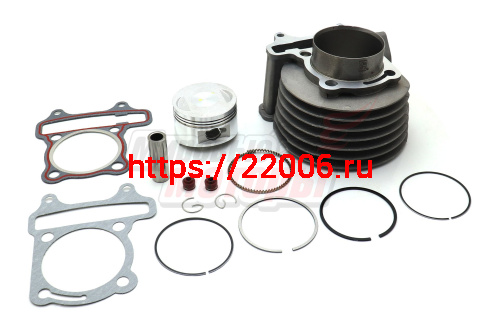 Поршневая в сборе Скутер 4х такт.(цил,порш,кольца,палец) 150см3 57,4 мм 157QMJ  S.E.E
