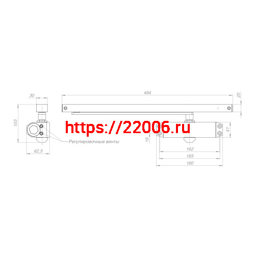 Доводчик Ajax (Аякс) дверной DCTR40-100 slide BL черный фото 2 Доводчик Ajax (Аякс) дверной DCTR40-100 slide BL черный фото 2