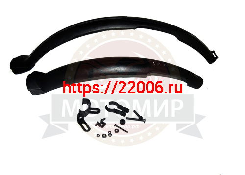 Крылья велосипедные 26" быстросъемные, пластик, черные, под V-brake, SUNTEK, (XGNВ-041)