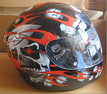 Шлем CONCORD XZF07 чёрный "S(55-56)" (интеграл)