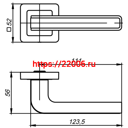 Ручка Punto (Пунто) раздельная K.QR52.NOVA (NOVA QR) BL/GR-24 черный/графит фото 2 Ручка Punto (Пунто) раздельная K.QR52.NOVA (NOVA QR) BL/GR-24 черный/графит фото 2