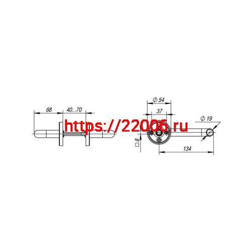 Ручка Fuaro (Фуаро) раздельная R.DSS201-0203/19 (8х110 мм) (INOX 201) BLACK фото 2 Ручка Fuaro (Фуаро) раздельная R.DSS201-0203/19 (8х110 мм) (INOX 201) BLACK фото 2