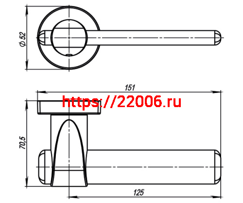 Ручка Armadillo (Армадилло) раздельная AJAX URB1 SN/CP-3 Мат никель/хром фото 4 Ручка Armadillo (Армадилло) раздельная AJAX URB1 SN/CP-3 Мат никель/хром фото 4