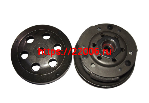 Муфта сцепления GY6-50/80 139QMB, Honda Dio/ZX/Tact в сборе (компл) (колодки, конус ведущий)
