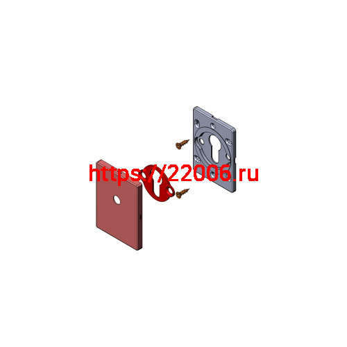 Накладка Fuaro (Фуаро) на шток цилиндра ESC.O.RL/K.486 (ESC 486-O RL) SSC сатинированный хром (1шт.) фото 2
