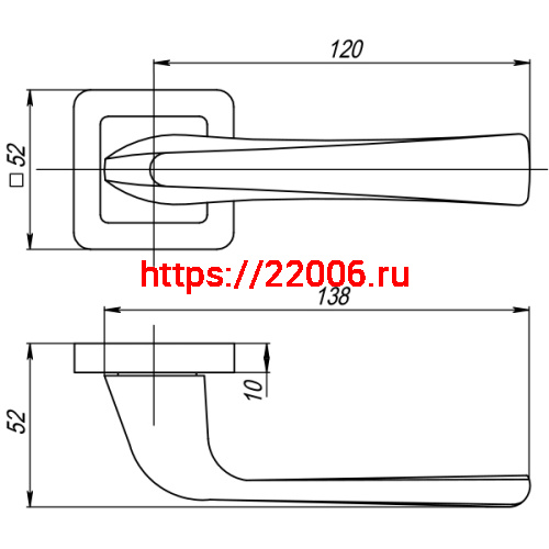 Ручка Punto (Пунто) раздельная K.QR52.SATURN (SATURN QR) GR/CP-23 графит/хром фото 2 Ручка Punto (Пунто) раздельная K.QR52.SATURN (SATURN QR) GR/CP-23 графит/хром фото 2