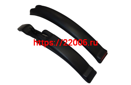 Крылья велосипедные 26" пластик, черные, под V-brake, чёрные с красным отражателем (TBS SF-212F/R) Крылья велосипедные 26" пластик, черные, под V-brake, чёрные с красным отражателем (TBS SF-212F/R)