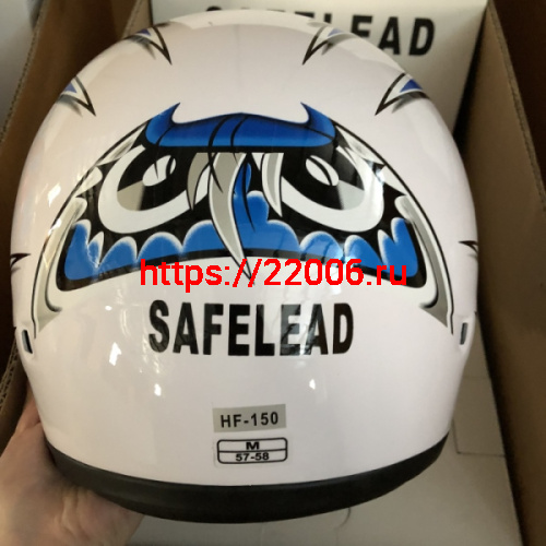 Шлем интеграл "Safelead" HF-150 NEW белый (BG), бургунди (DT), черный (Q30), размер L фото 3 Шлем интеграл "Safelead" HF-150 NEW белый (BG), бургунди (DT), черный (Q30), размер L фото 3
