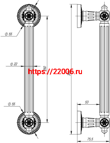 Ручка-скоба Armadillo (Армадилло) PULL.CL250.Matador ( Matador PULL CL) AS-9 античное серебро фото 3 Ручка-скоба Armadillo (Армадилло) PULL.CL250.Matador ( Matador PULL CL) AS-9 античное серебро фото 3