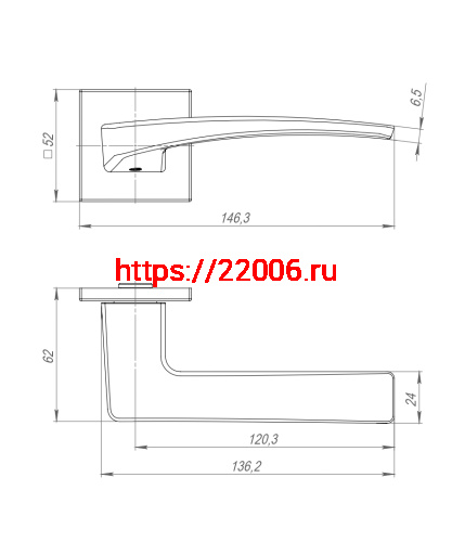Ручка Punto (Пунто) раздельная K.ARC.Q52.LOTUS SN-3 мат.никель ТРОСИК фото 4 Ручка Punto (Пунто) раздельная K.ARC.Q52.LOTUS SN-3 мат.никель ТРОСИК фото 4